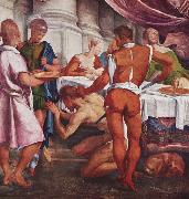 Follower of Jacopo da Ponte Enthauptung Johannes des Taufers oil painting